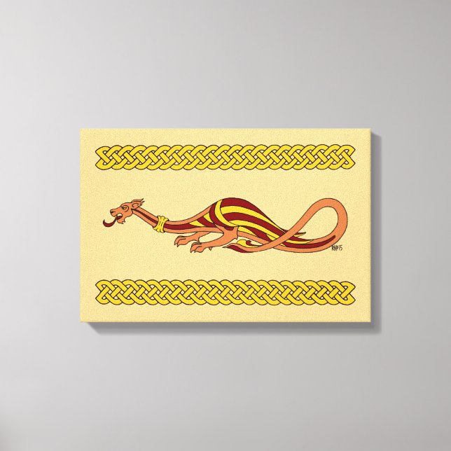 Lienzo Diseño de dragón medieval 2015 (Anverso)