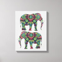 Diseño de elefantes indios decorados por órganos