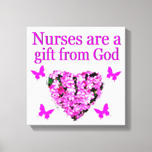 LIENZO DISEÑO DE ENFERMERA CRISTIANA DE FLORAL ROSA