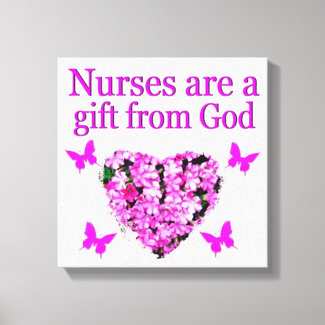 LIENZO DISEÑO DE ENFERMERA CRISTIANA DE FLORAL ROSA (Anverso)