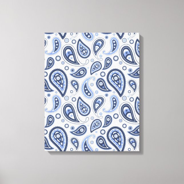 Lienzo Diseño de estampado de paisley floral intrincado (Anverso)