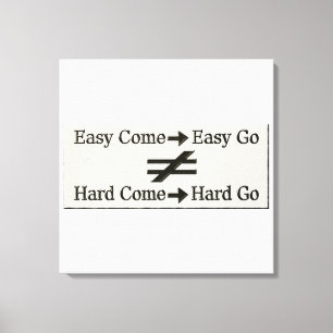 Lienzo Diseño De Fácil Trabajo Y Relación De Trabajo Duro