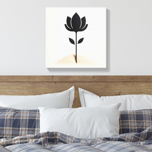 Lienzo Diseño de flores abstractas (Insitu(Dormitorio))