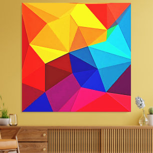 Lienzo Diseño de flujo geométrico abstracto vibrante