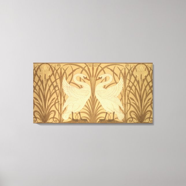 Lienzo Diseño de fondo de pantalla de cisne (Anverso)