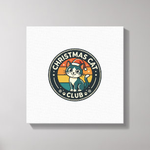 Lienzo Diseño de gatito lindo de Navidad - Club de gatos