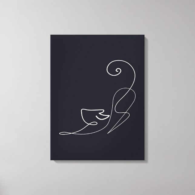 Lienzo Diseño de gato negro | Gato corto (Anverso)