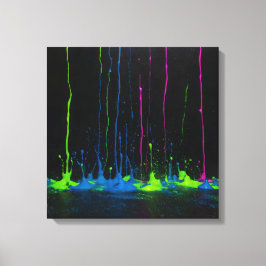Lienzo Diseño de goteo de pintura brillante de flujo eléc