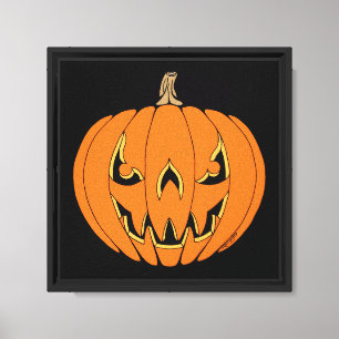 Lienzo Diseño de Halloween de Jack-o'-Lantern espeluznant