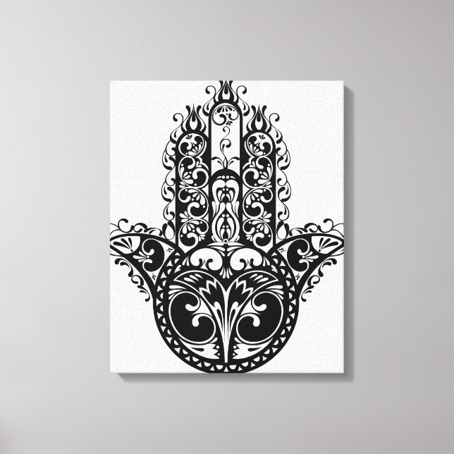 Lienzo Diseño de Hamsa decorativa 6 (Anverso)