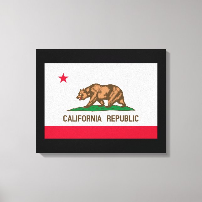 Lienzo Diseño de la bandera del estado de California (Anverso)
