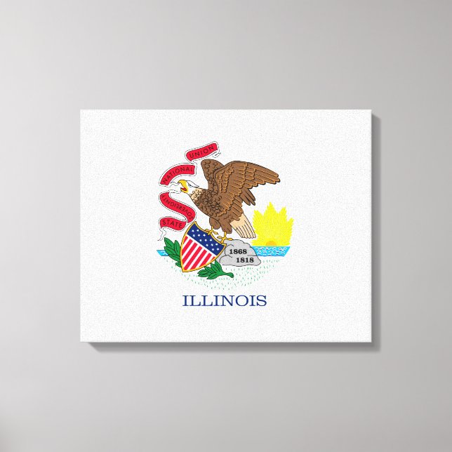 Lienzo Diseño de la bandera del estado de Illinois (Anverso)