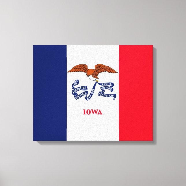 Lienzo Diseño de la bandera del estado de Iowa (Anverso)