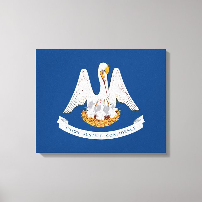 Lienzo Diseño de la bandera del estado de Louisiana (Anverso)