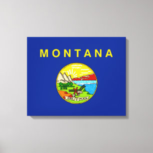 Lienzo Diseño de la bandera del estado de Montana