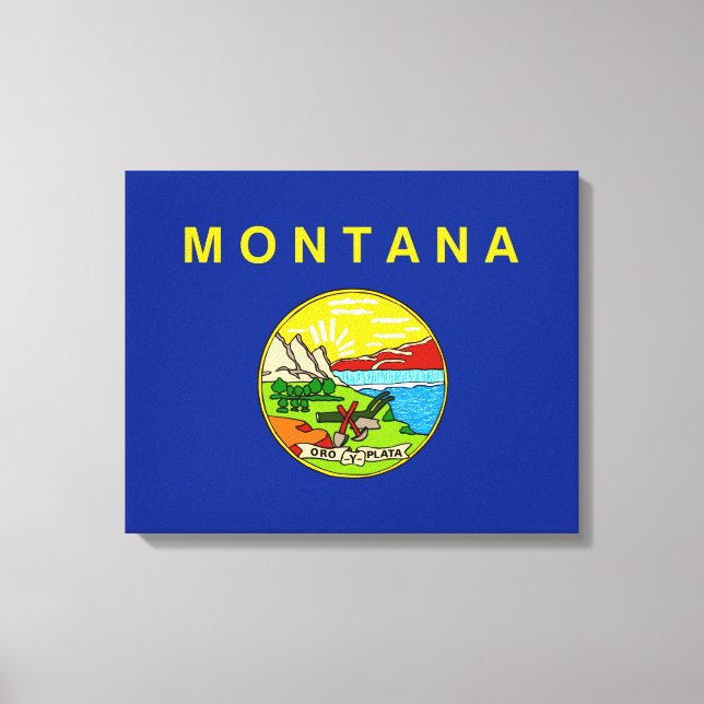 Lienzo Diseño de la bandera del estado de Montana (Anverso)