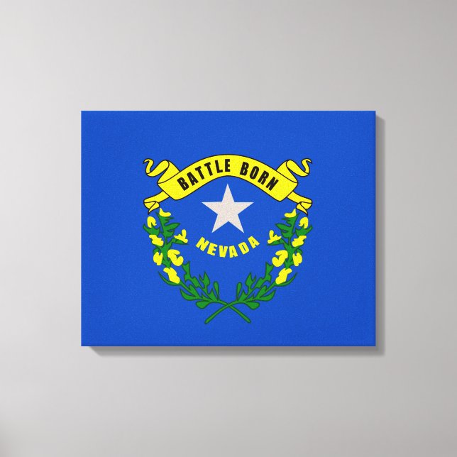 Lienzo Diseño de la bandera del estado de Nevada (Anverso)