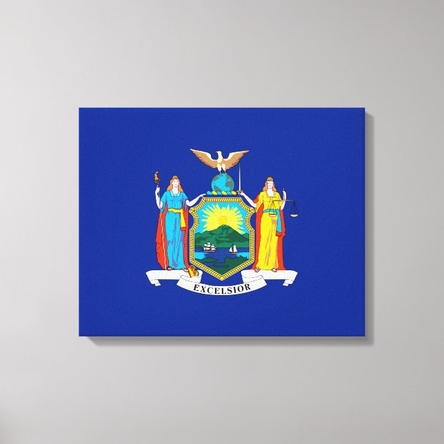 Lienzo Diseño de la bandera del estado de Nueva York (Anverso)