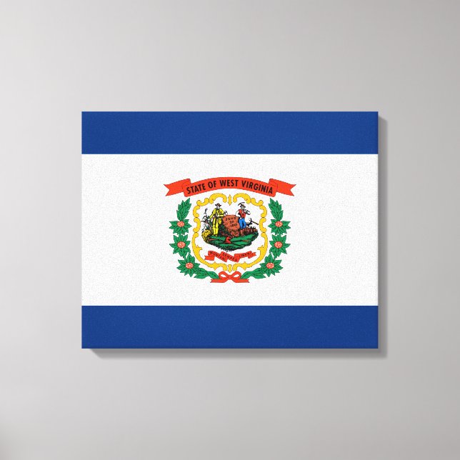 Lienzo Diseño de la bandera del estado de Virginia Occide (Anverso)