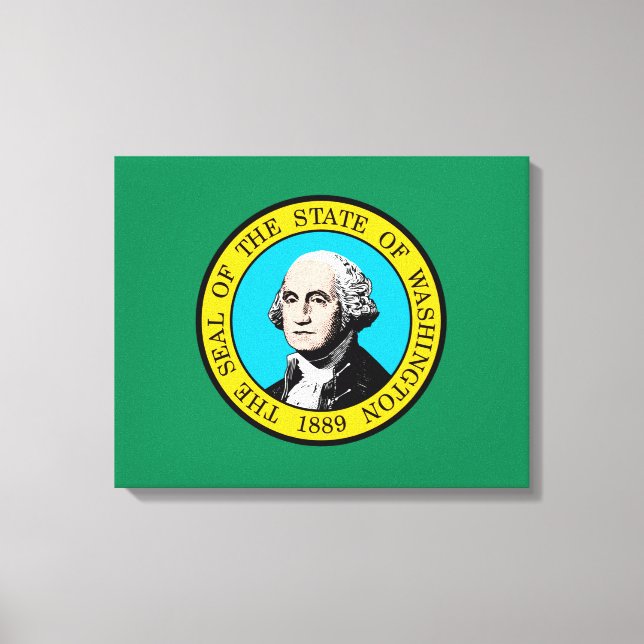 Lienzo Diseño de la bandera del estado de Washington (Anverso)