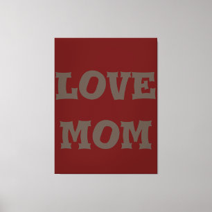 Lienzo Diseño de la mamá del amor moderno elegante_brown_