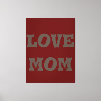 Lienzo Diseño de la mamá del amor moderno elegante_brown_