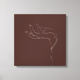 Lienzo Diseño de línea de dibujo a mano