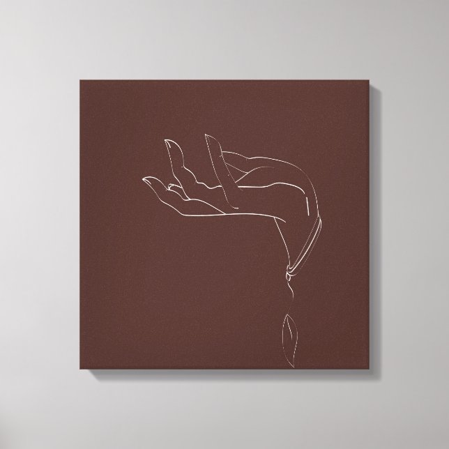 Lienzo Diseño de línea de dibujo a mano (Anverso)
