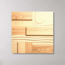 Lienzo Diseño de madera geométrica sobre arena