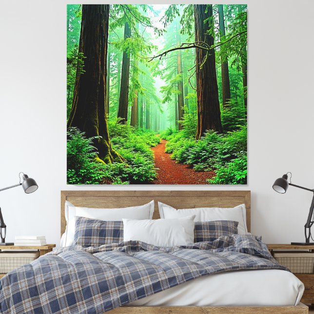 Lienzo Diseño de maleza de bosque de secuoya (Insitu(Dormitorio))