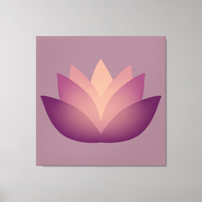Lienzo Diseño de Mauve Lotus Flower (Anverso)