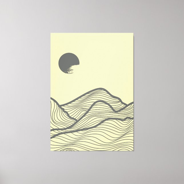 Lienzo Diseño de montaña (Anverso)