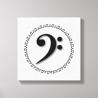 Diseño de notas de música de Bass Clef