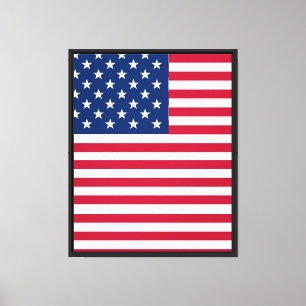 Lienzo Diseño de orgullo de bandera estadounidense de EE.