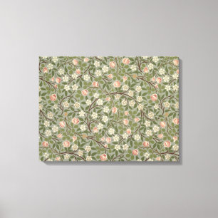 Lienzo Diseño de papel pintado de flores pequeñas rosas y