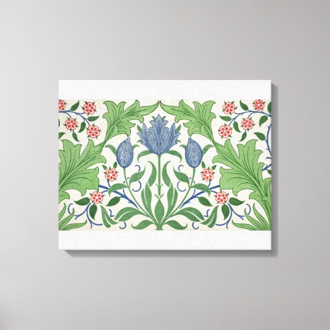 Lienzo Diseño de papel tapiz floral (Anverso)