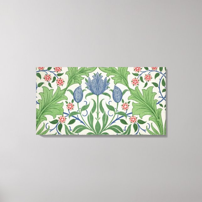 Lienzo Diseño de papel tapiz floral (Anverso)
