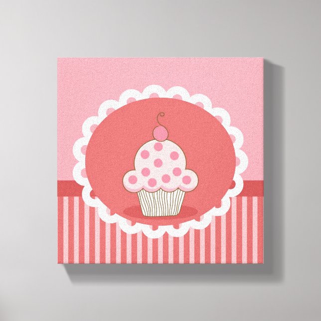 Lienzo Diseño de pastel rosa (Anverso)
