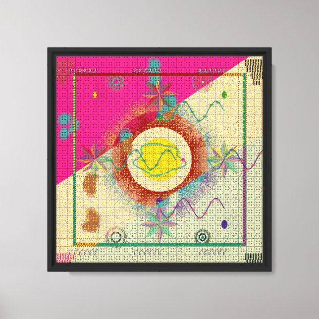 Lienzo Diseño de patrón de alfombra persa vintage (Anverso)
