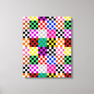 Lienzo Diseño de Patrón de Parche Mosaico Colorido