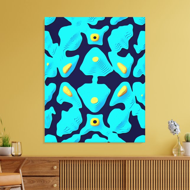 Lienzo Diseño de patrón floral cuántico (Insitu (Sala de estar))