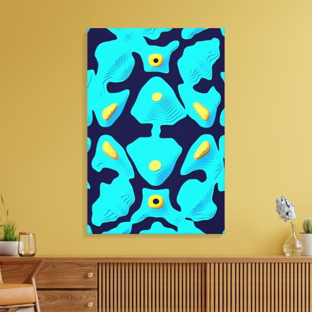 Lienzo Diseño de patrón floral cuántico (Insitu (Sala de estar))