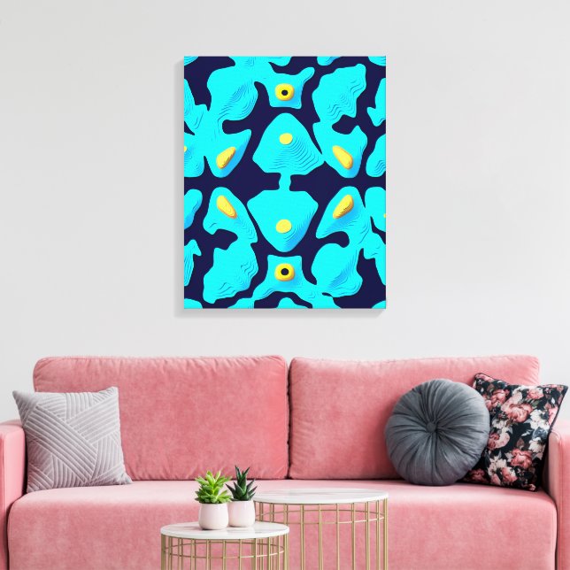 Lienzo Diseño de patrón floral cuántico (Insitu (Sala de estar))