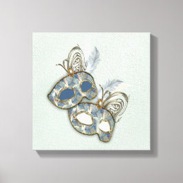 Lienzo Diseño de patrón rico en rococo con máscaras