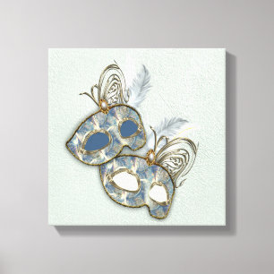 Lienzo Diseño de patrón rico en rococo con máscaras