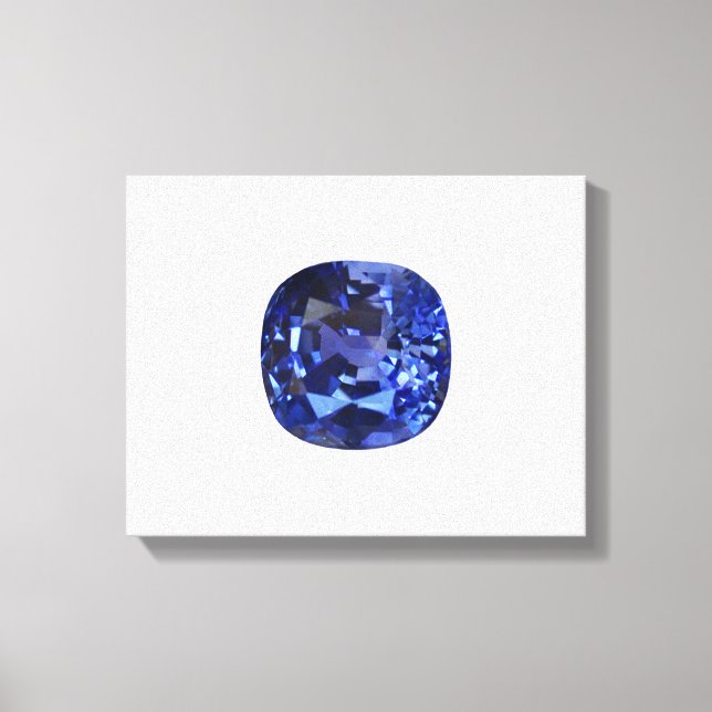 Lienzo Diseño de patrones de zafiro azul (Anverso)