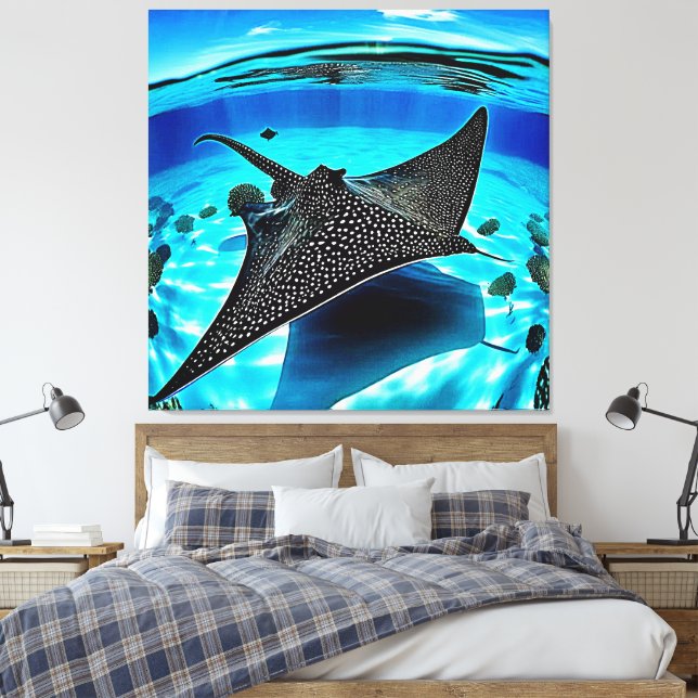 Lienzo Diseño de Rayos de Águila Subacuática (Insitu(Dormitorio))