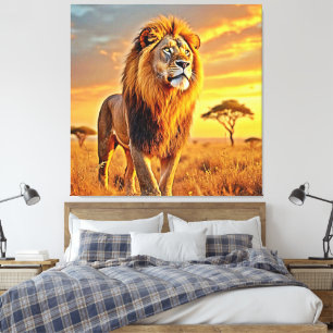 Lienzo Diseño de Sunset de Lion King Savanna
