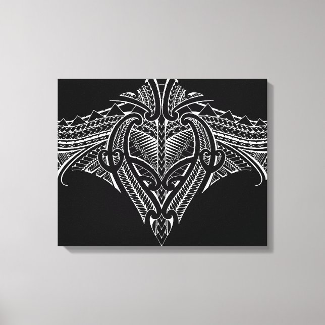 Lienzo Diseño de tatuajes tribales de Samoa (Anverso)