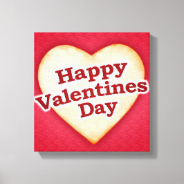 Lienzo Diseño de texto del Día de San Valentín feliz con